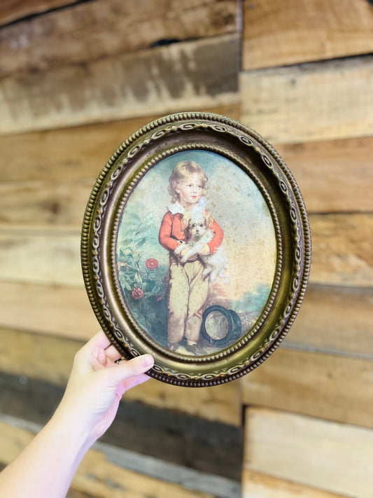 Vintage Arthur William Devis "Master Simpson" Boy with Dog Print
