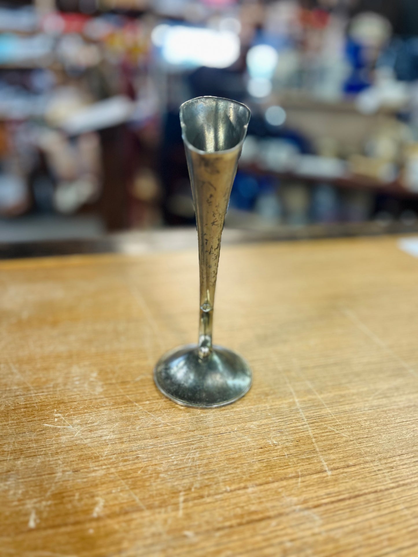 Vintage Metal Bud Vase
