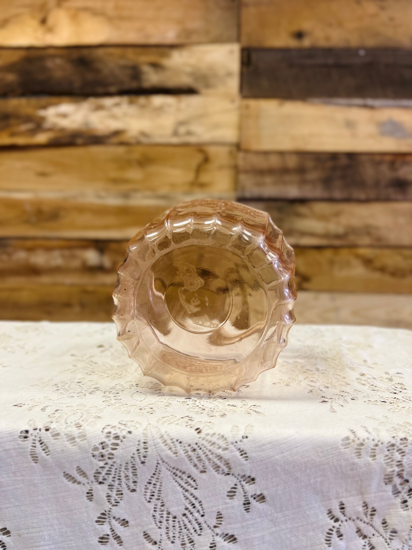 Vintage Anchor Hocking Mayfair "Open Rose" Pink Depression Glass Jar