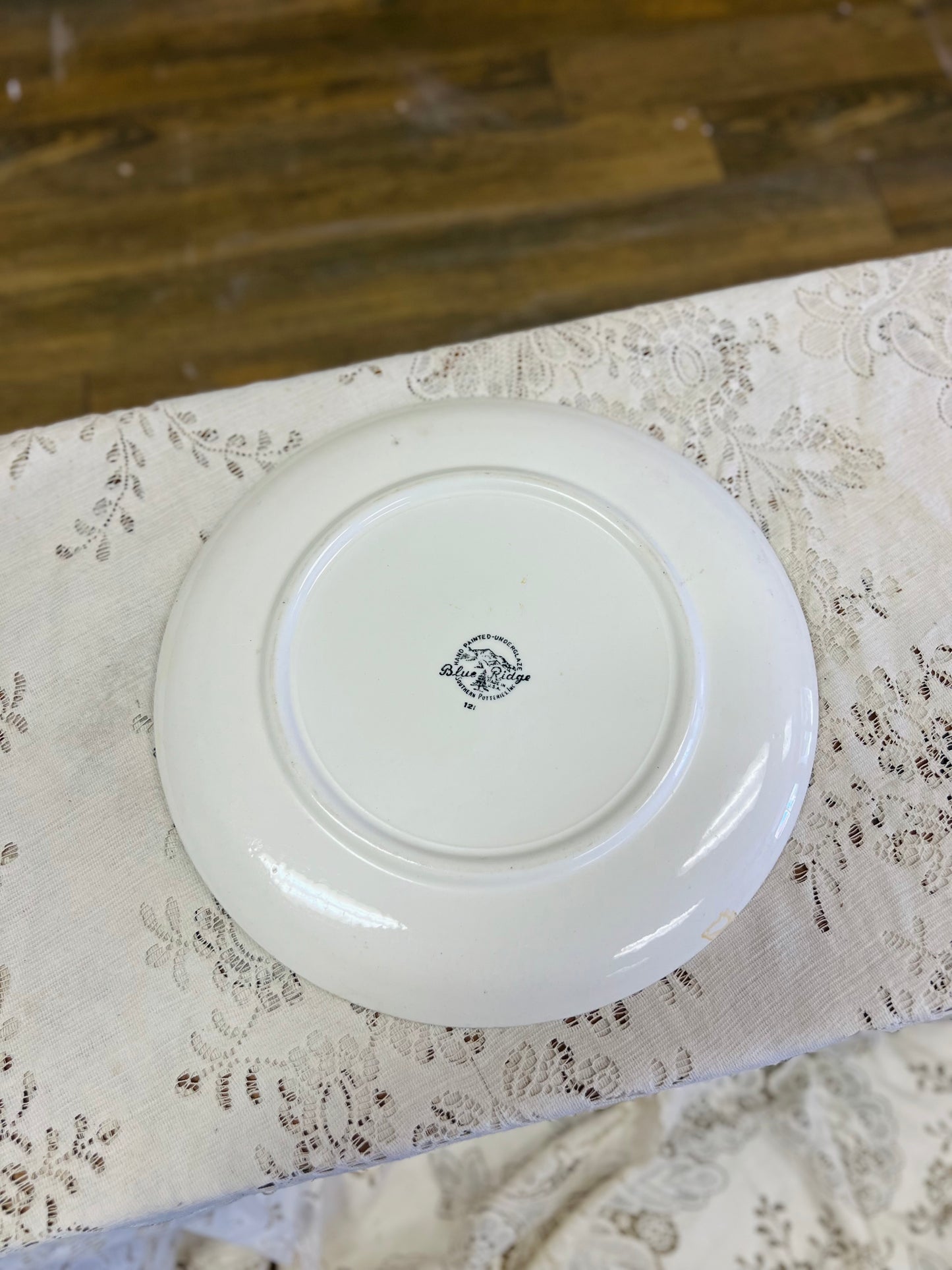 Vintage Blue Ridge Southern Pottery Hand Painted Plate Featuring "Sunny Spray" Pattern