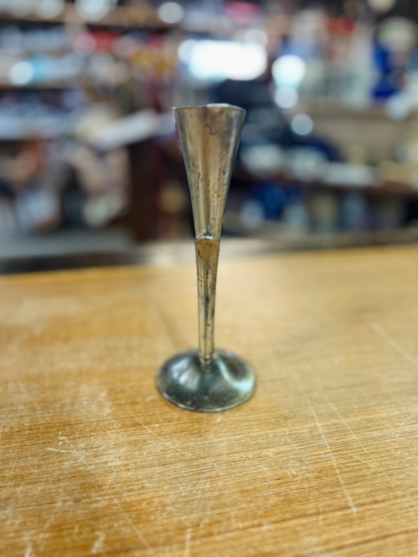 Vintage Metal Bud Vase