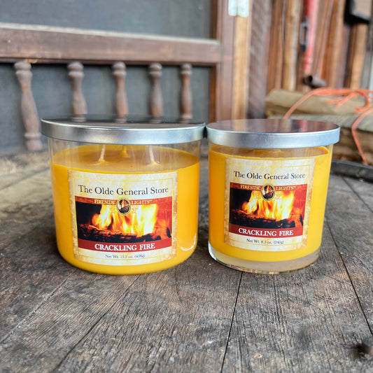 The Olde General Store Crackling Fire Candle