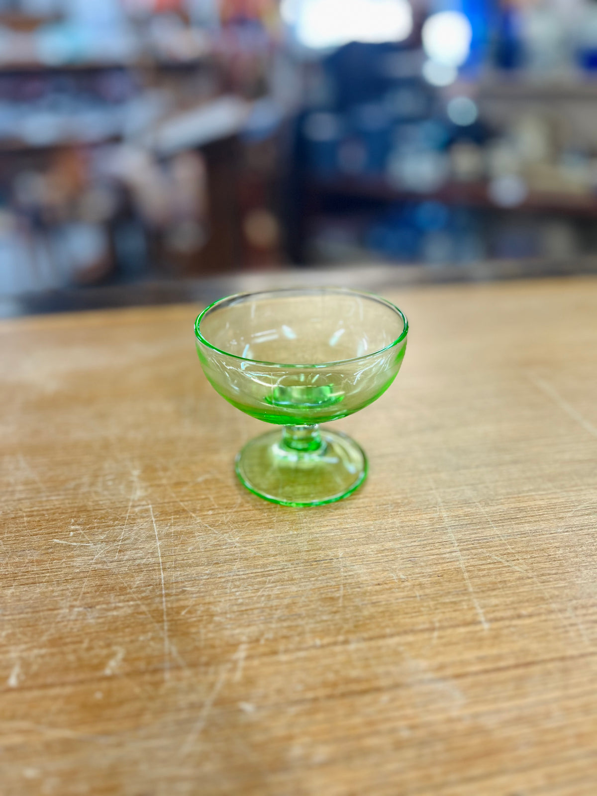 Vintage Uranium Glass Plain Sherbert Bowl