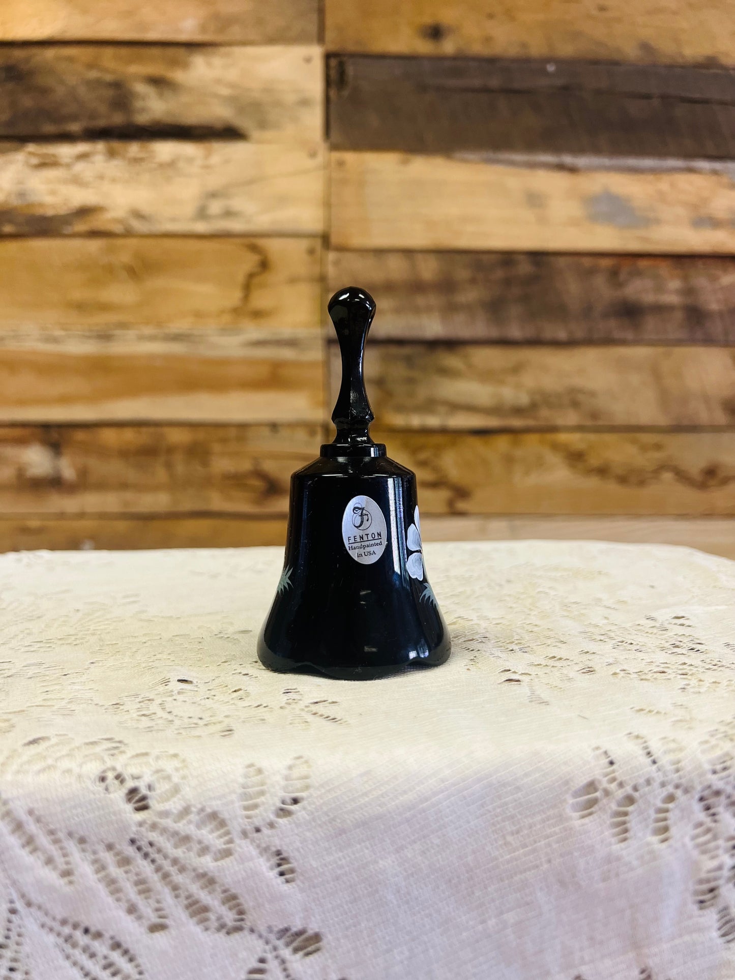 Vintage Fenton Black Bell with Box
