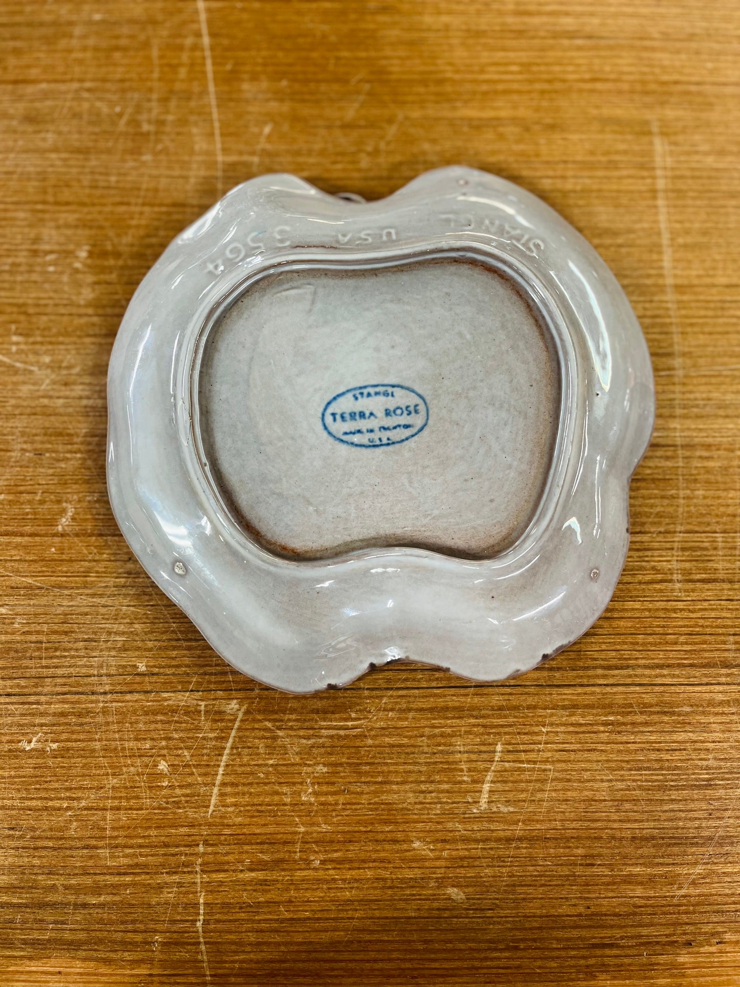 Vintage Stangl Terra Rose 3564 Apple Pottery Dish