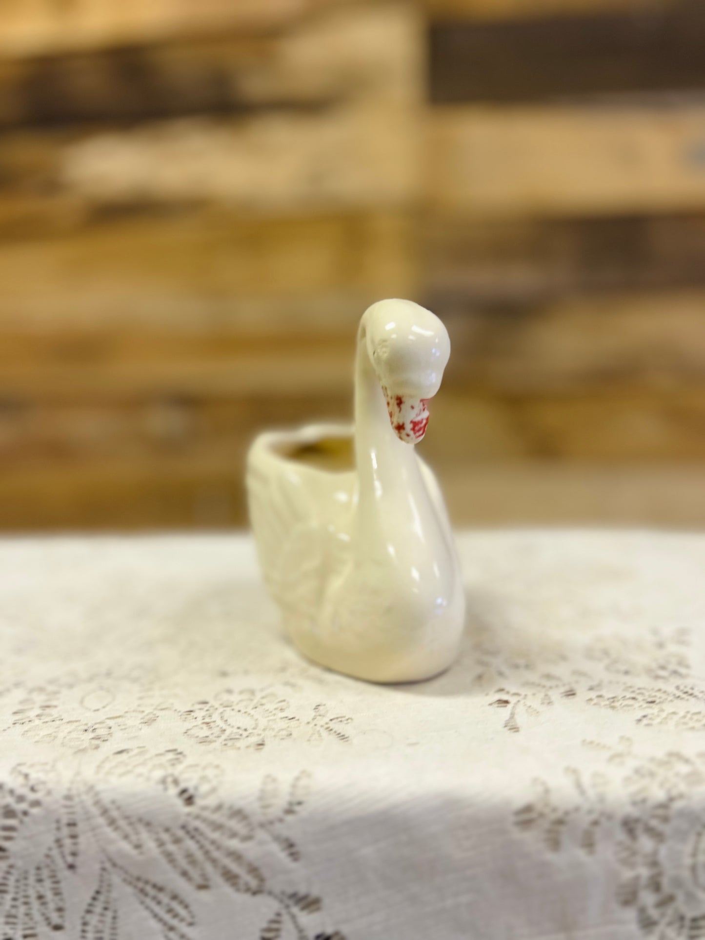 Vintage Swan Planter