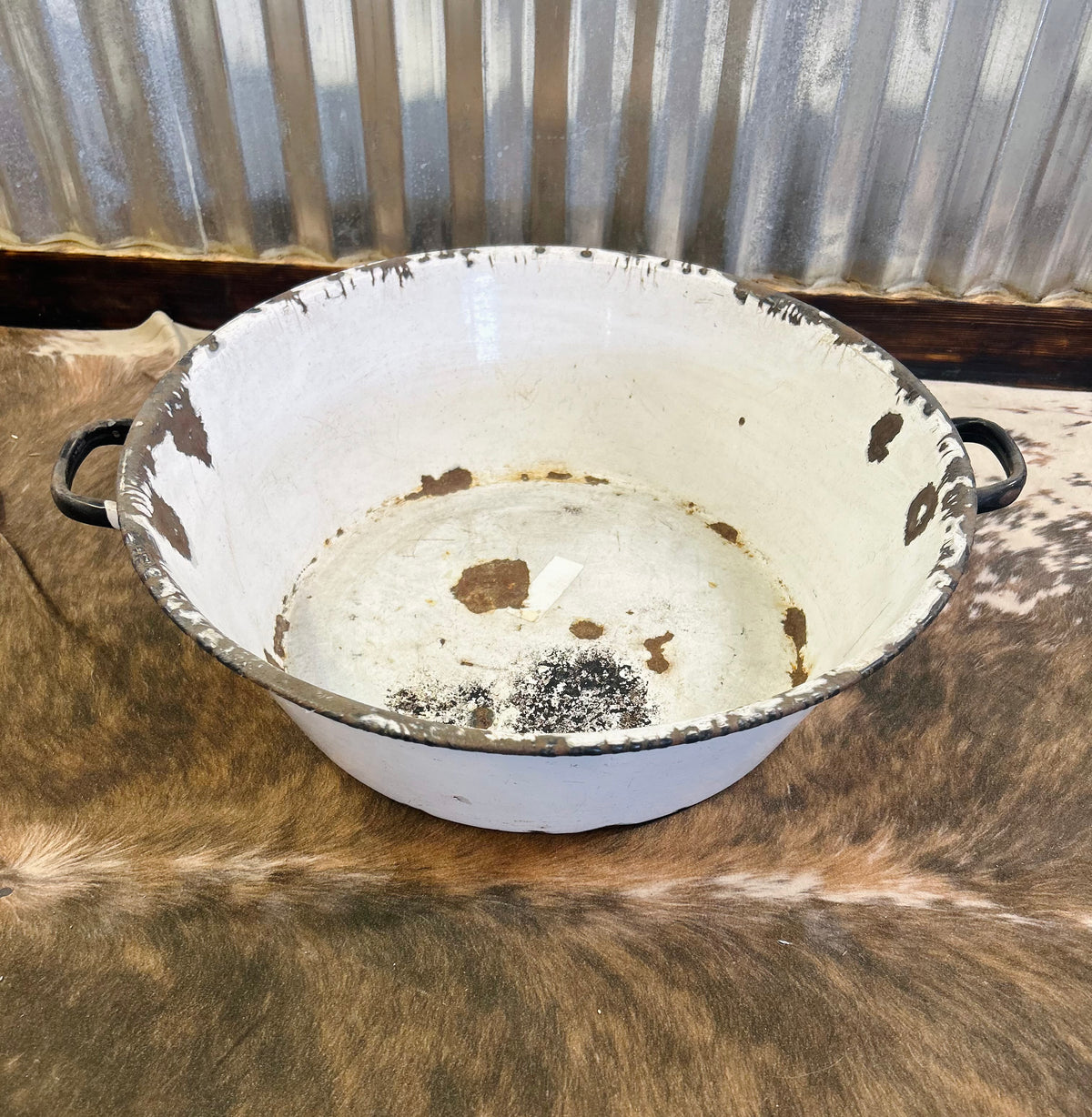 Old Extra Large Ceramic  Tub with Handles