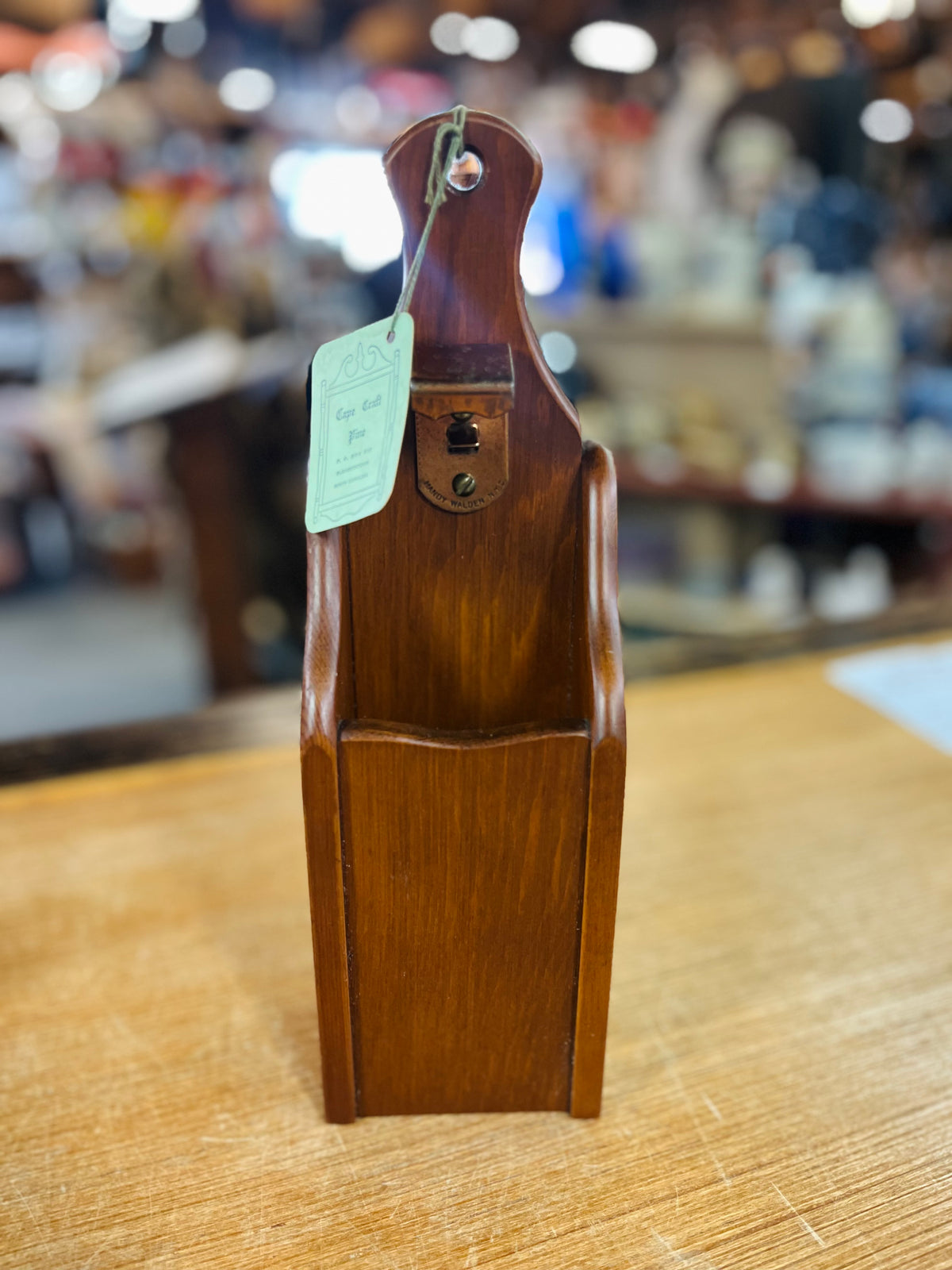 Vintage Walnut Wood Pine Craft Copper Bottle Opener