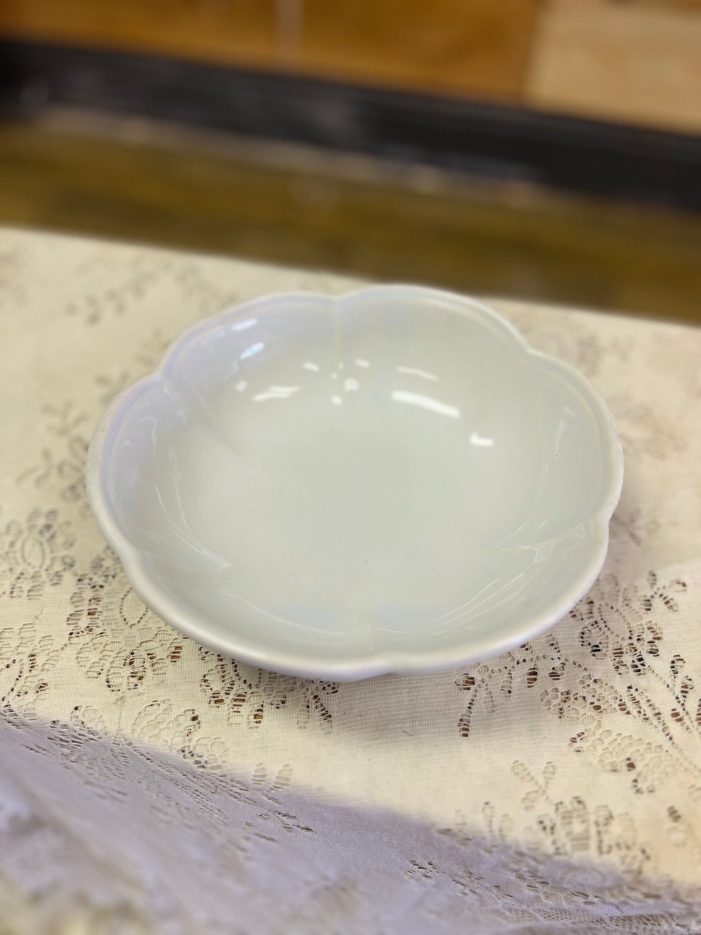 Vintage McCoy Bowl with Scallop Edge