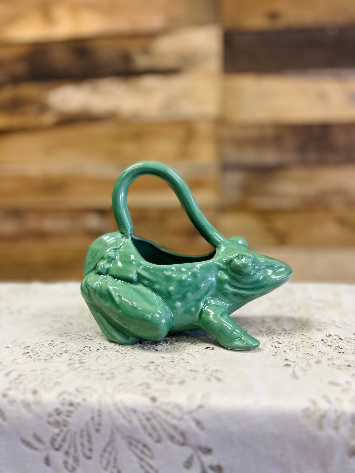 Vintage McCoy Ceramic Frog Watering Can