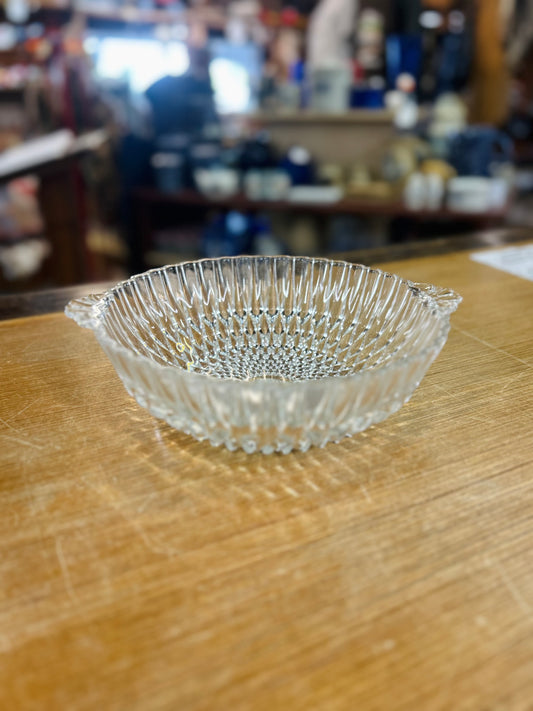 Vintage Anchor Hocking Hobnail Teardrop Glass Serving Bowl