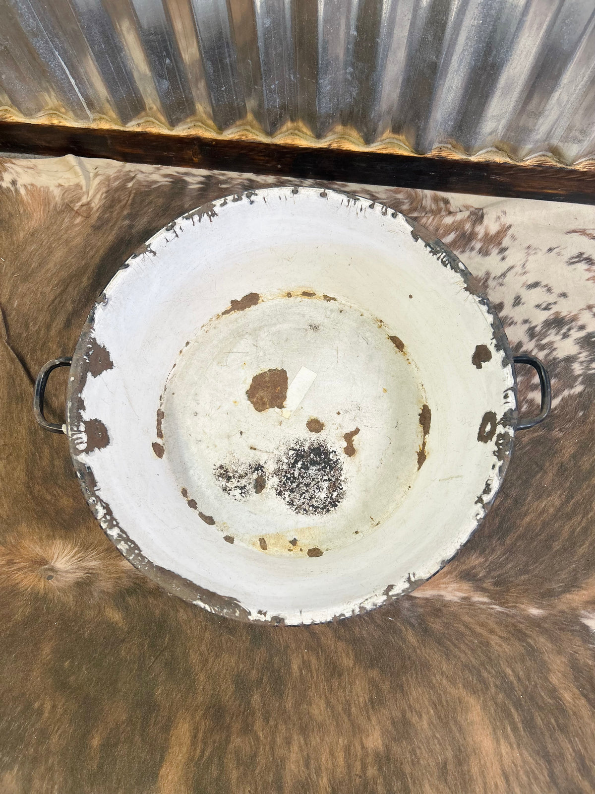 Old Extra Large Ceramic  Tub with Handles