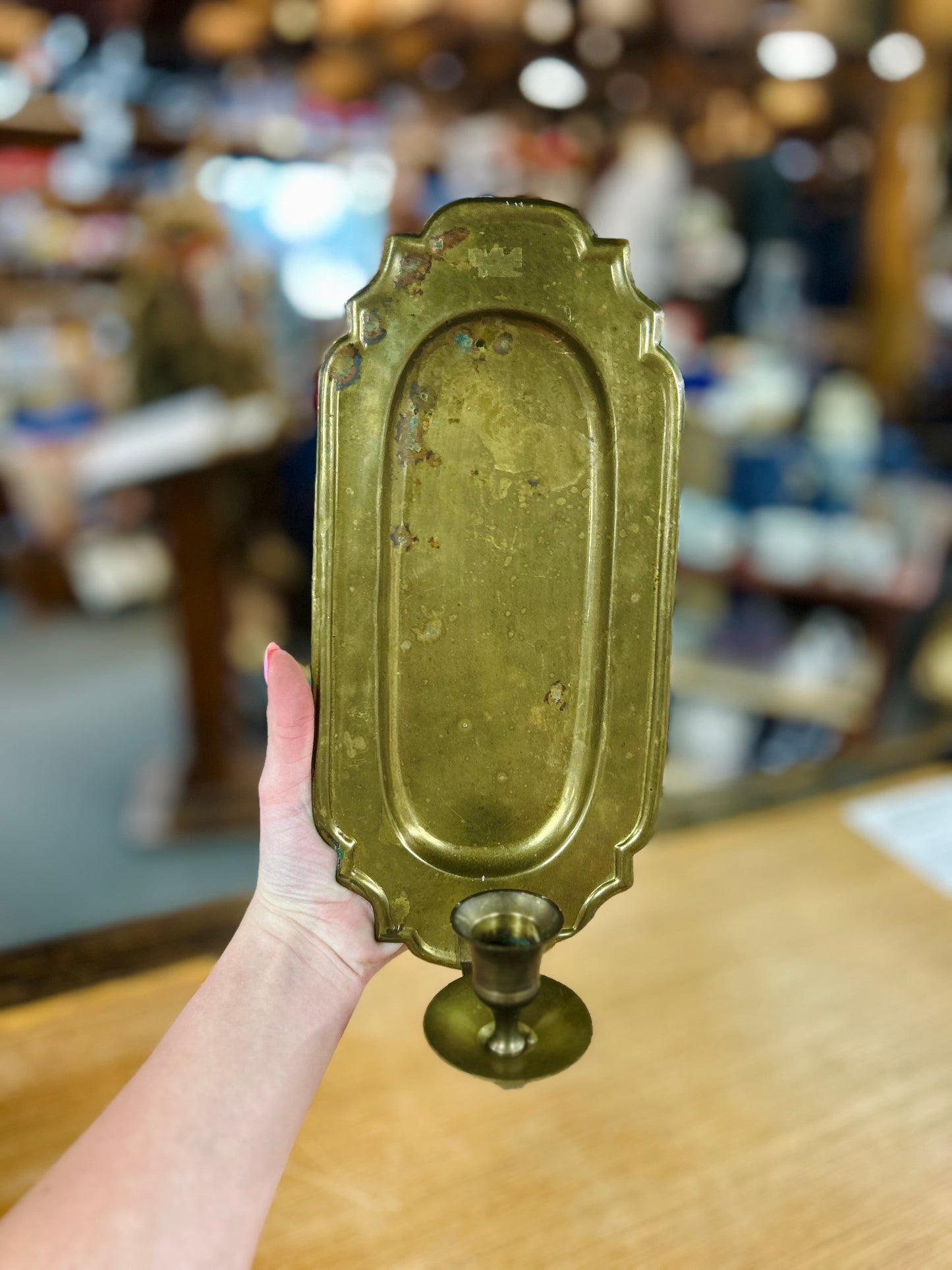 Solid Brass Wall Sconce Candle Holder