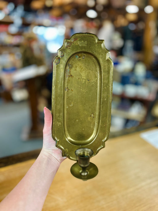 Solid Brass Wall Sconce Candle Holder