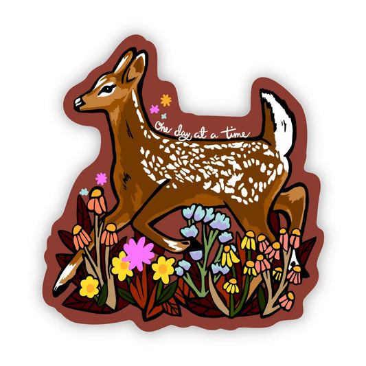 One Day At A Time Deer Sticker