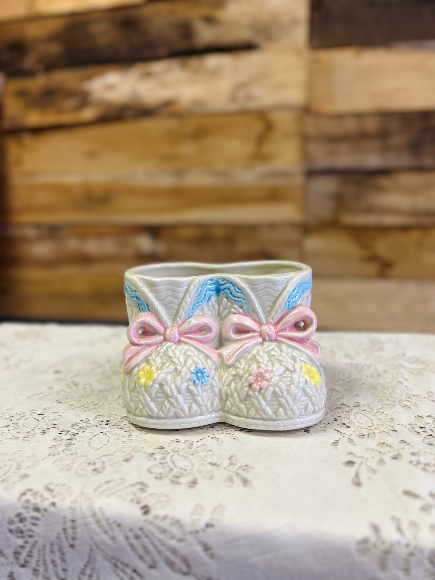 Vintage Giftwares Co. Nancy Pew Baby Booties Planter