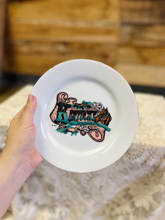 Vintage 1992 "Kentucky The Bluegrass State" Souvenir Plate