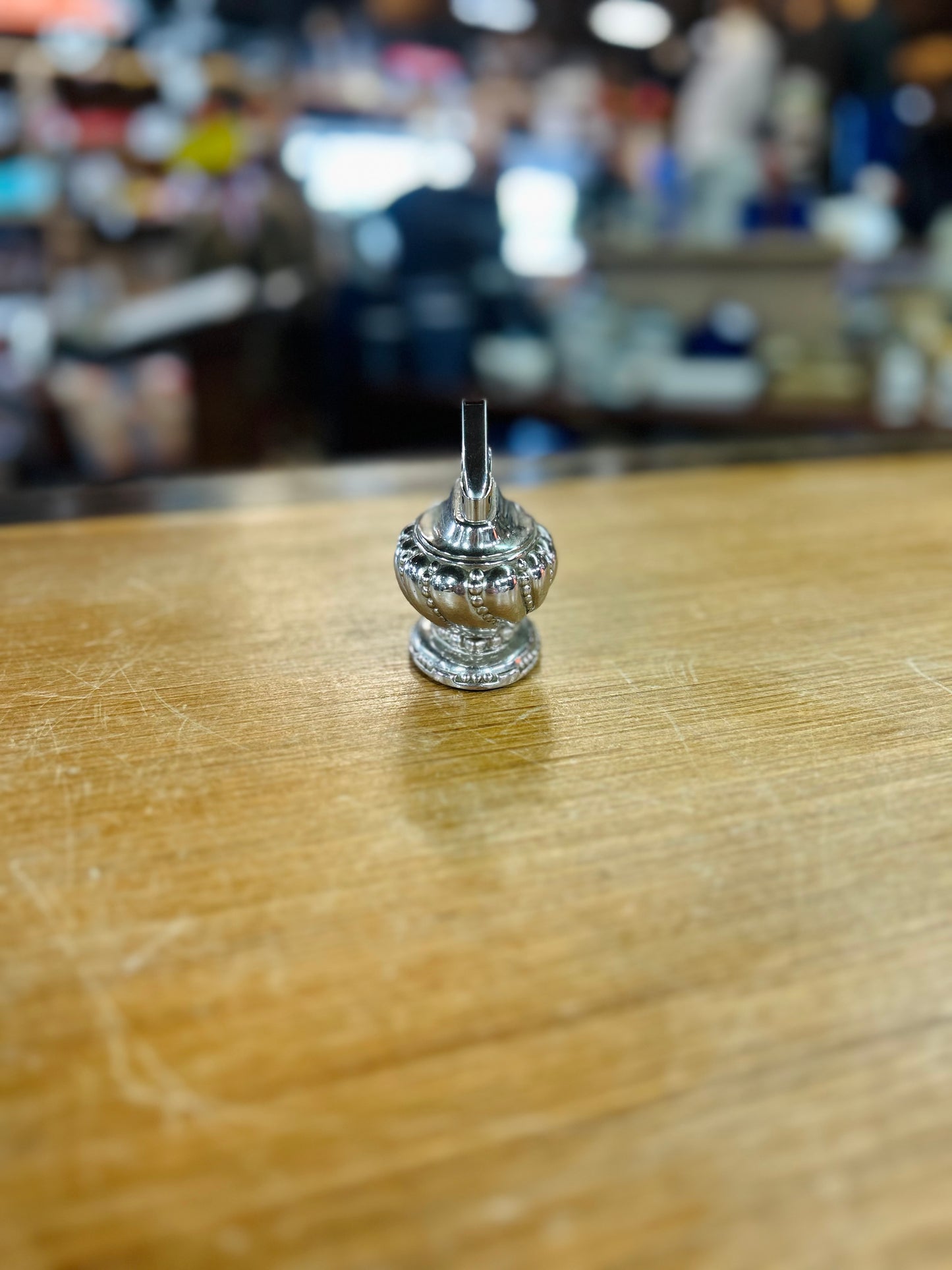 Vintage 1940's- 50's Silver Plated Ronson Crown Table Lighter