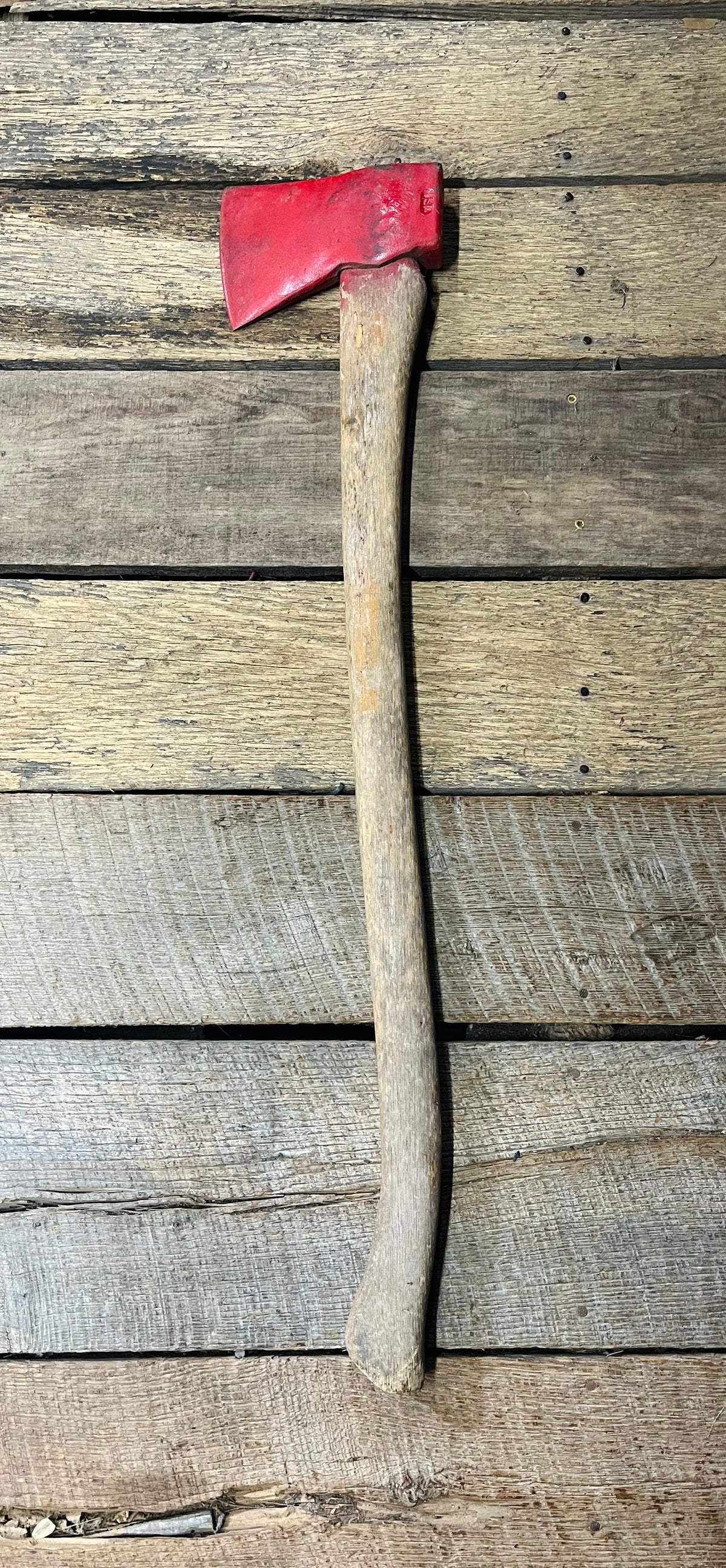 Single Bit 35.5'' Wooden Handle Red Axe