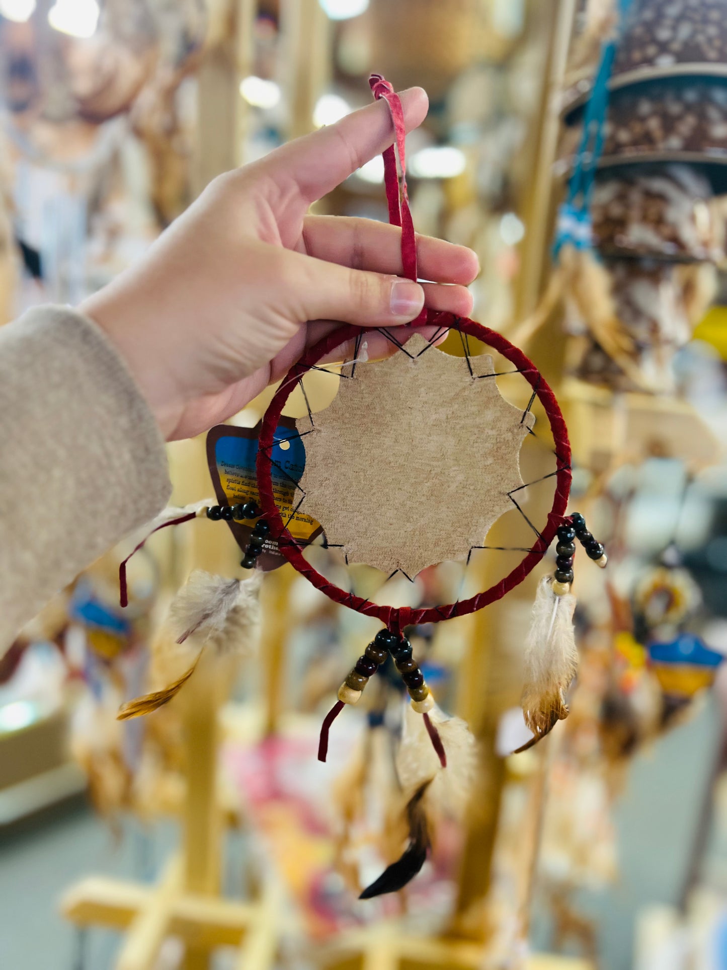 4" Dream Catcher with Leather Patch