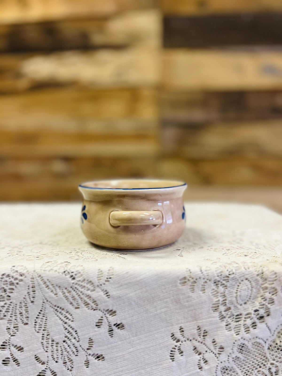 Vintage Blue Heart Crock/Bowl