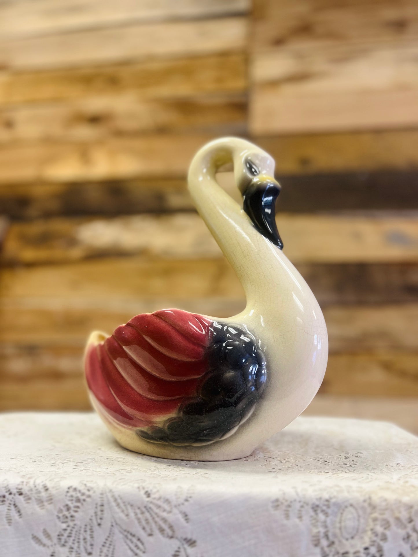 Vintage Large Swan Planter