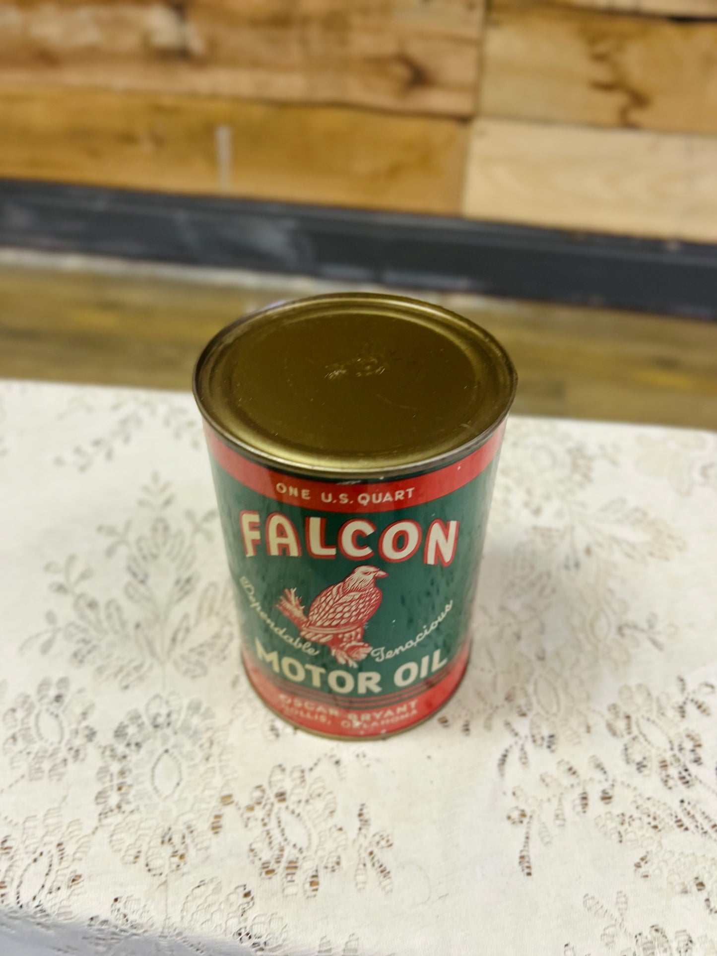Vintage Falcon Moter Oil Can