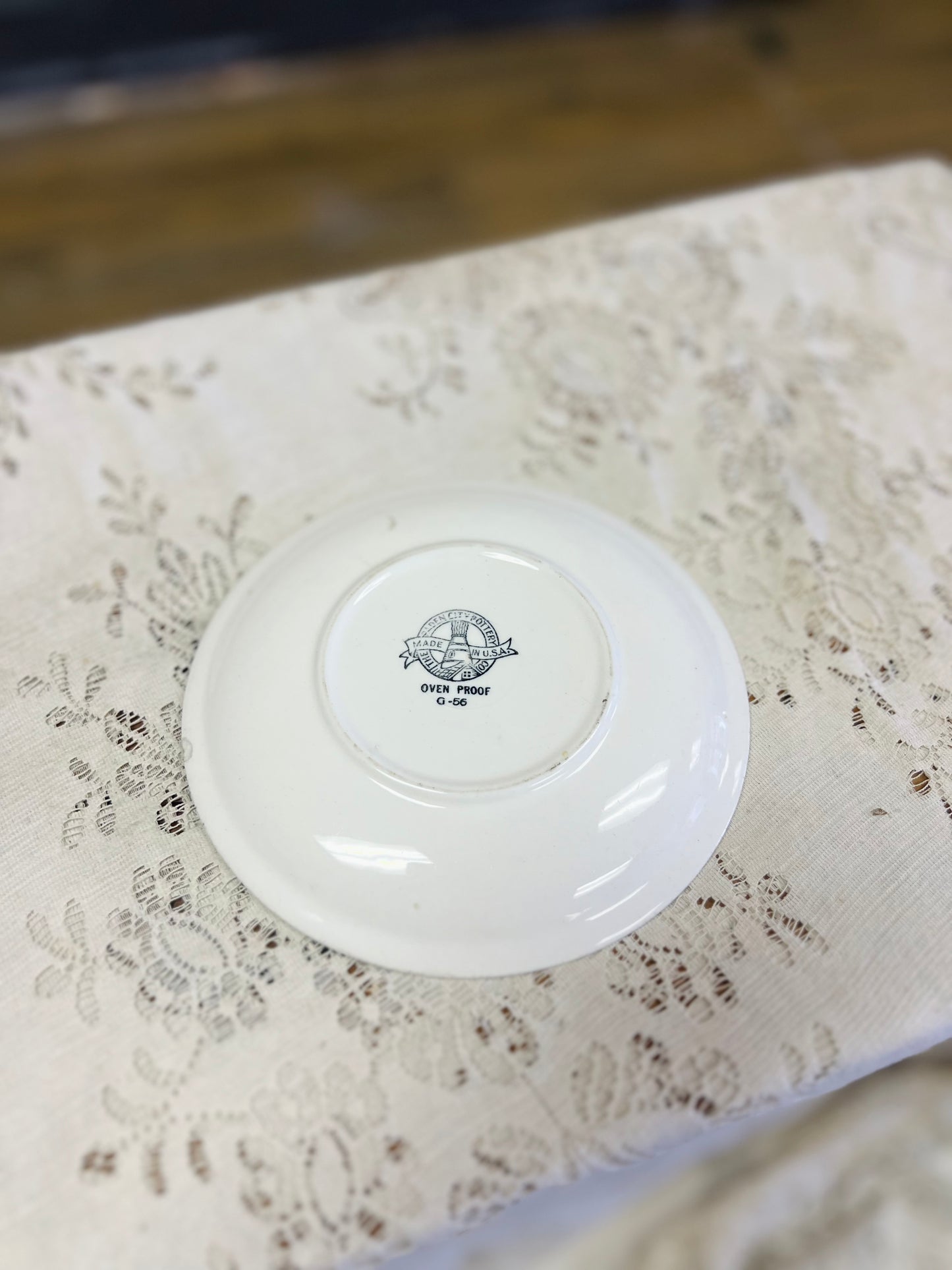 Vintage Paden City Plate with Floral Design