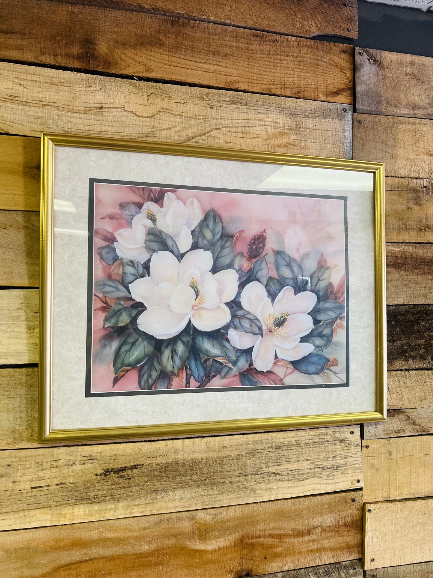 Vintage White Magnolia Frame