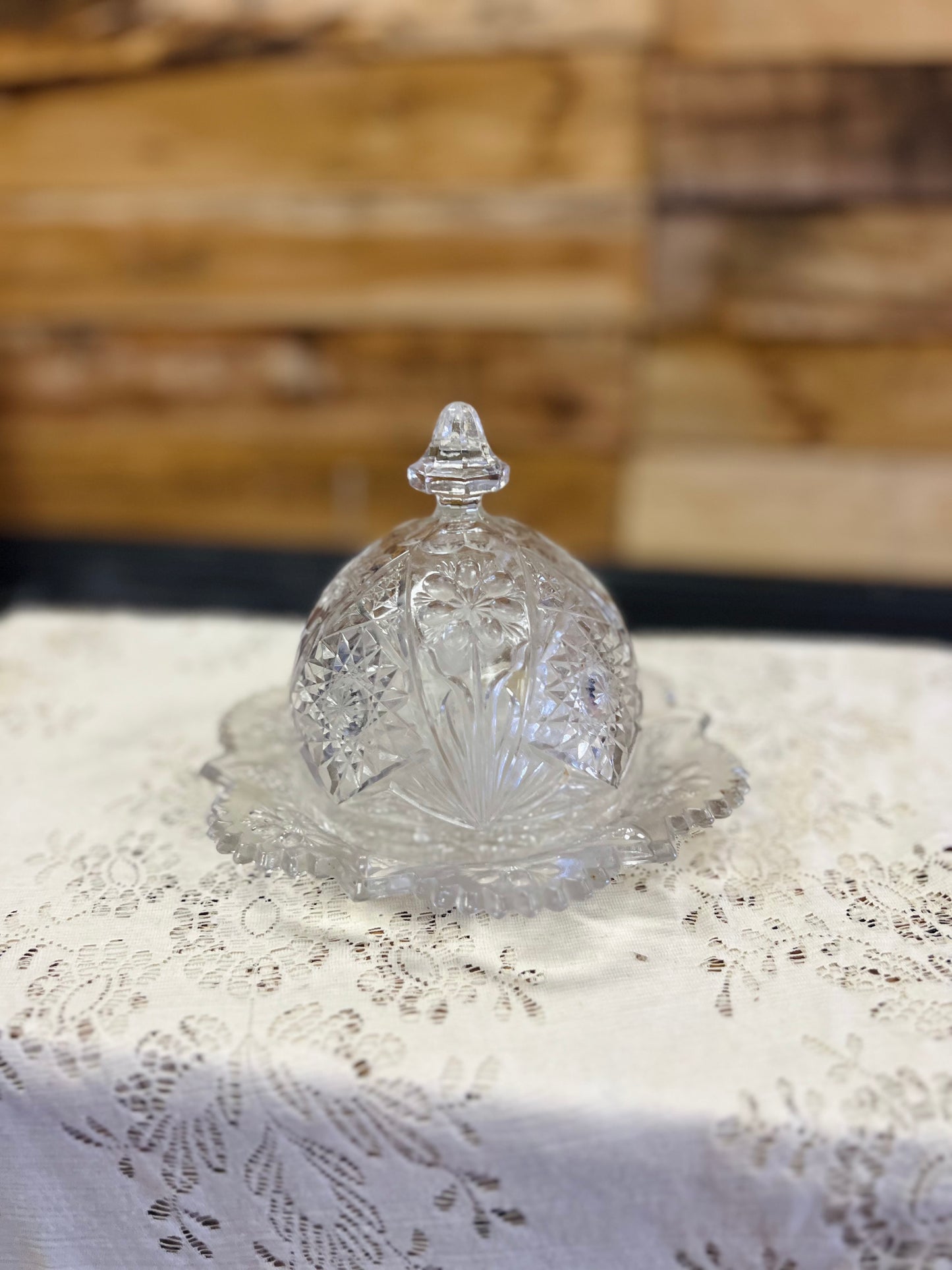 Vintage Imperial Glass La Rochelle Butter Dish