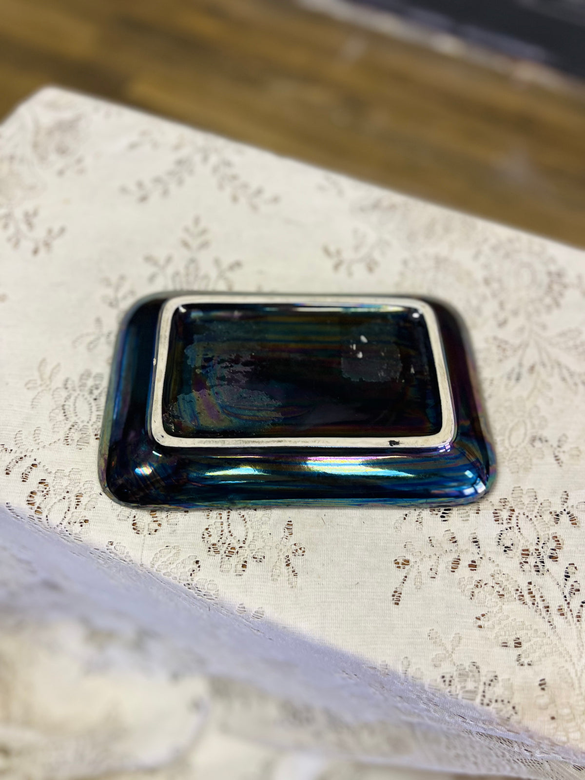 Vintage Carnival Glass Trinket Tray