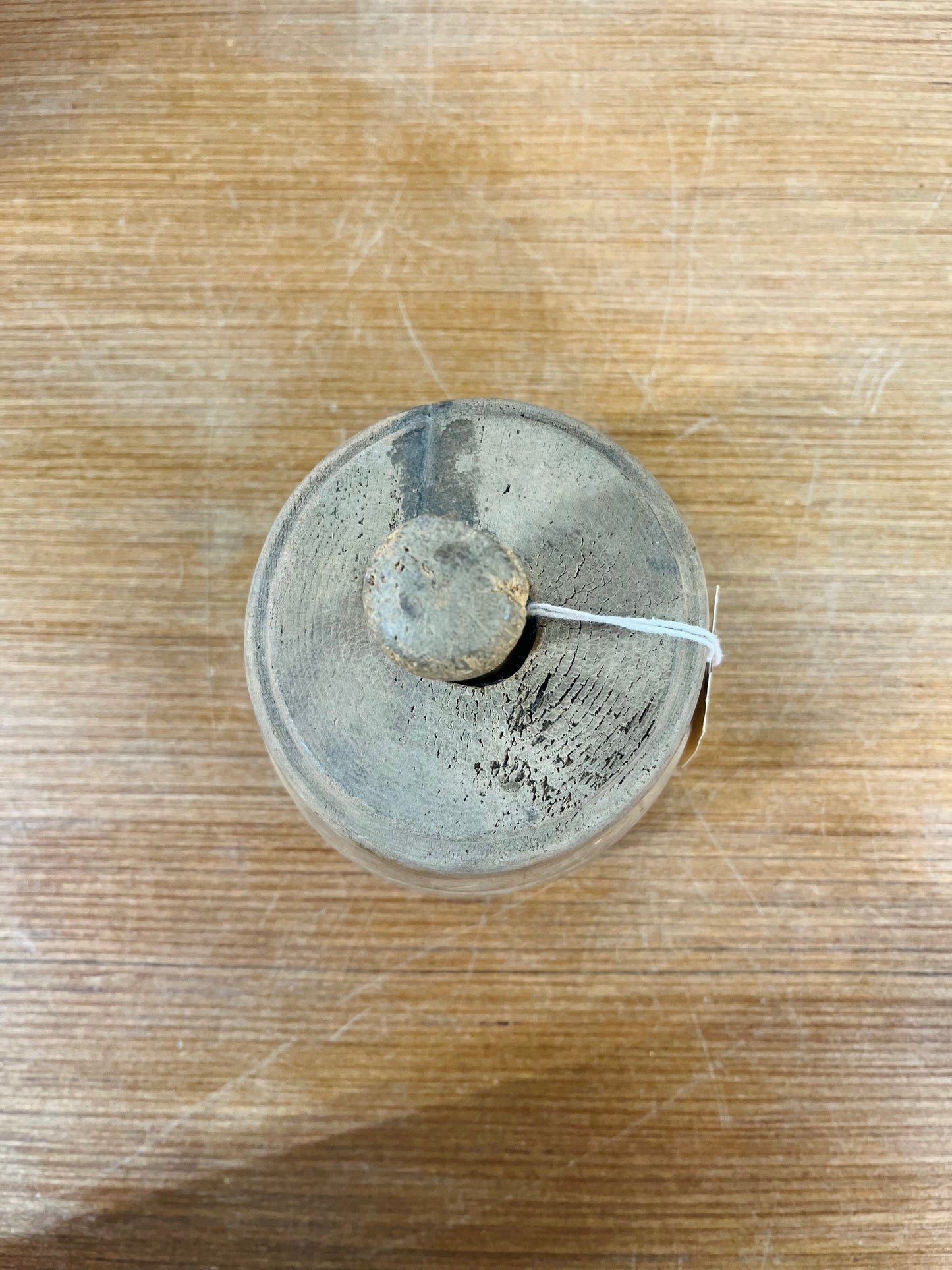 Old Wooden Butter Mold With Leaf Design