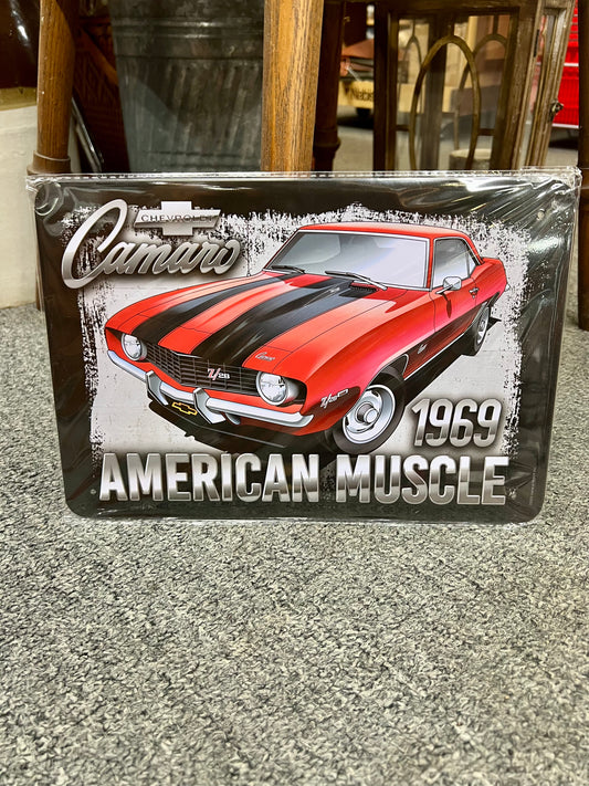 1969 Camaro American Muscle Metal Sign