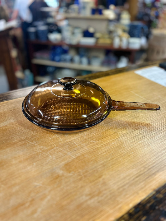 Vintage Corning Made in France Amber Pan