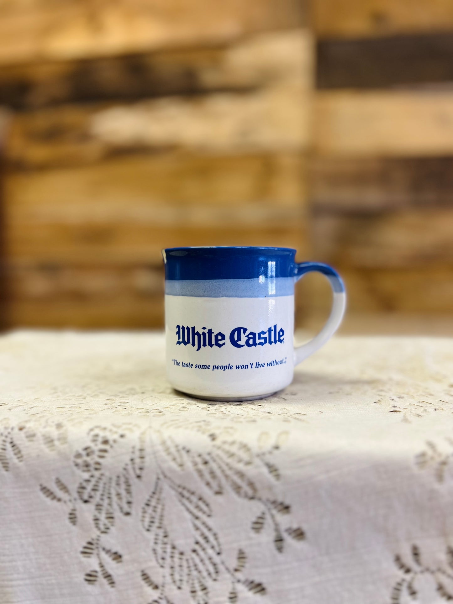 Vintage White Castle Ceramic Advertising Coffee Mug