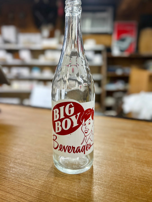 Vintage Big Boy Beverages Glass Bottle