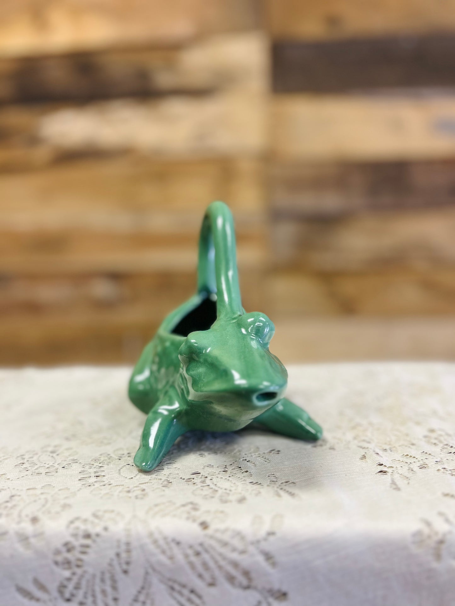 Vintage McCoy Ceramic Frog Watering Can