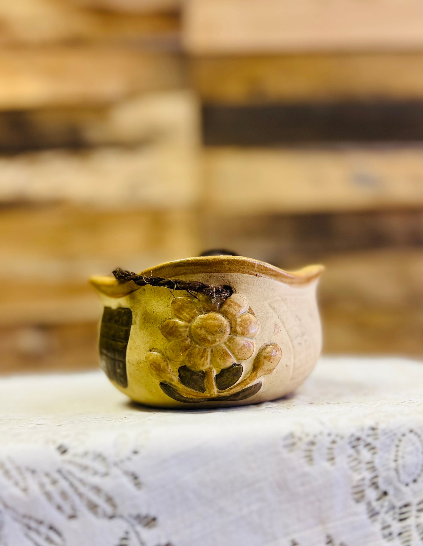 Vintage Pottery Hanging Planter