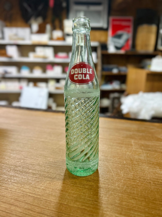 Vintage 1968 Double Cola Spiral Swirl Bottle