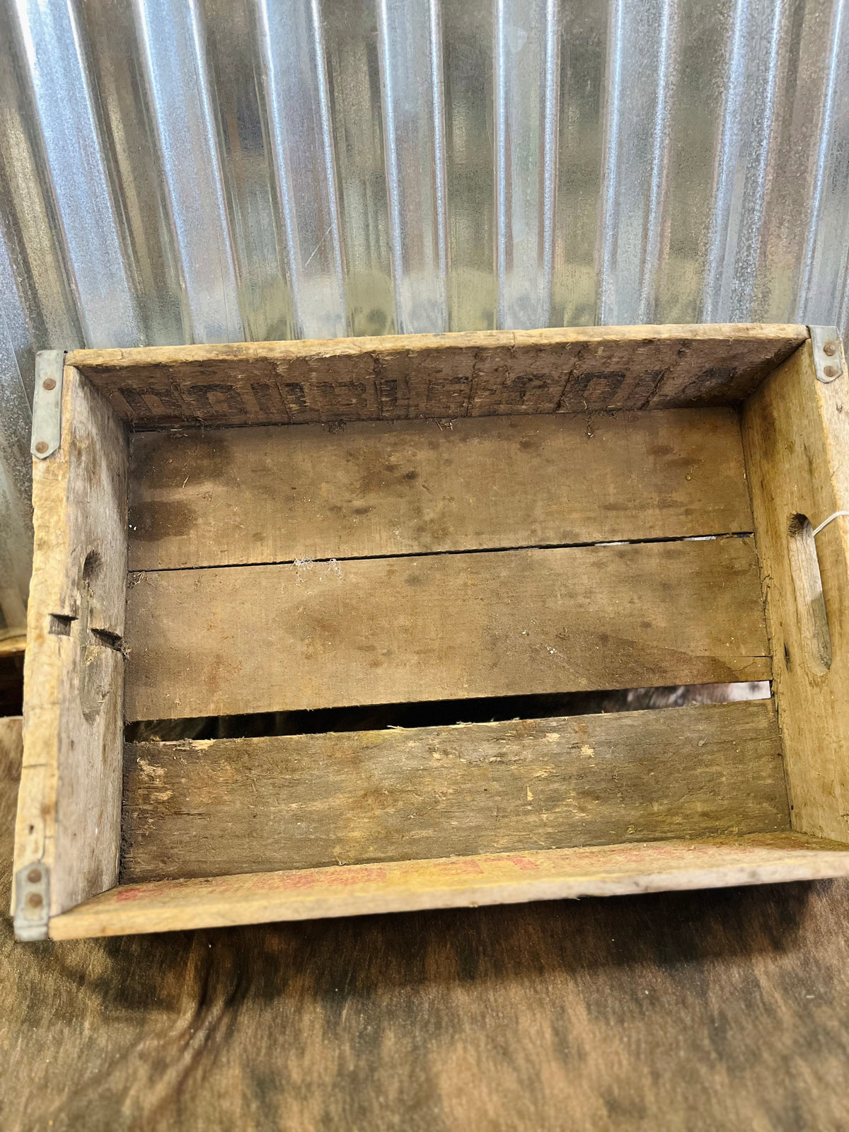 Vintage Double Cola Wooden Crate