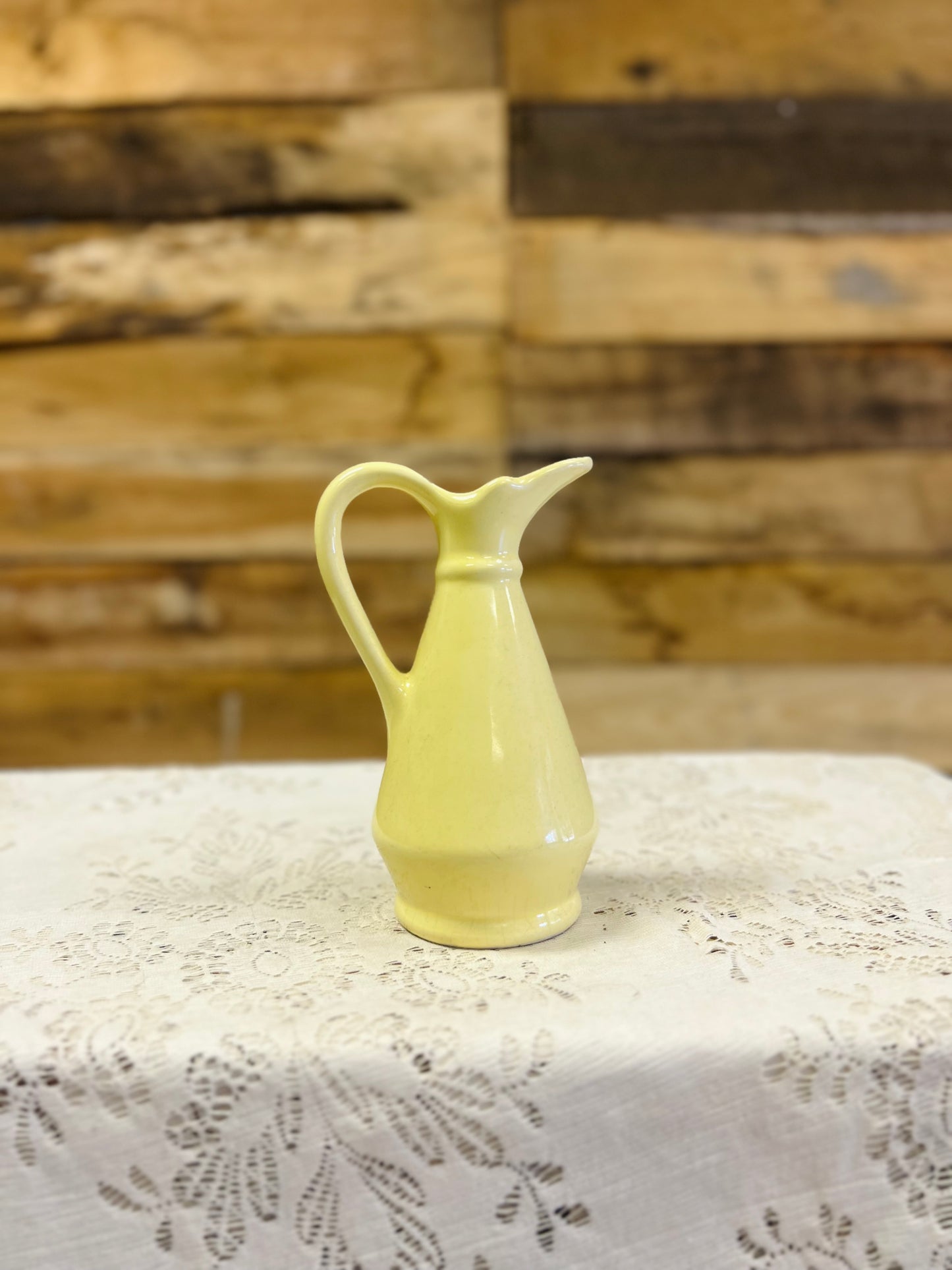 Old "Pure Maple Syrup" Yellow Pitcher