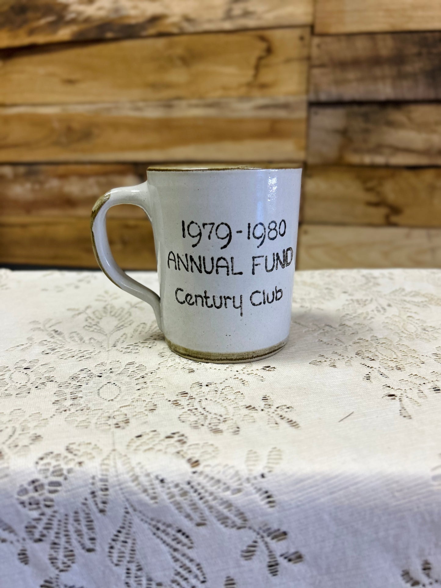 Vintage 1979- 1980 Lousiville Stoneware Ceramic Fundraising Donor Mug
