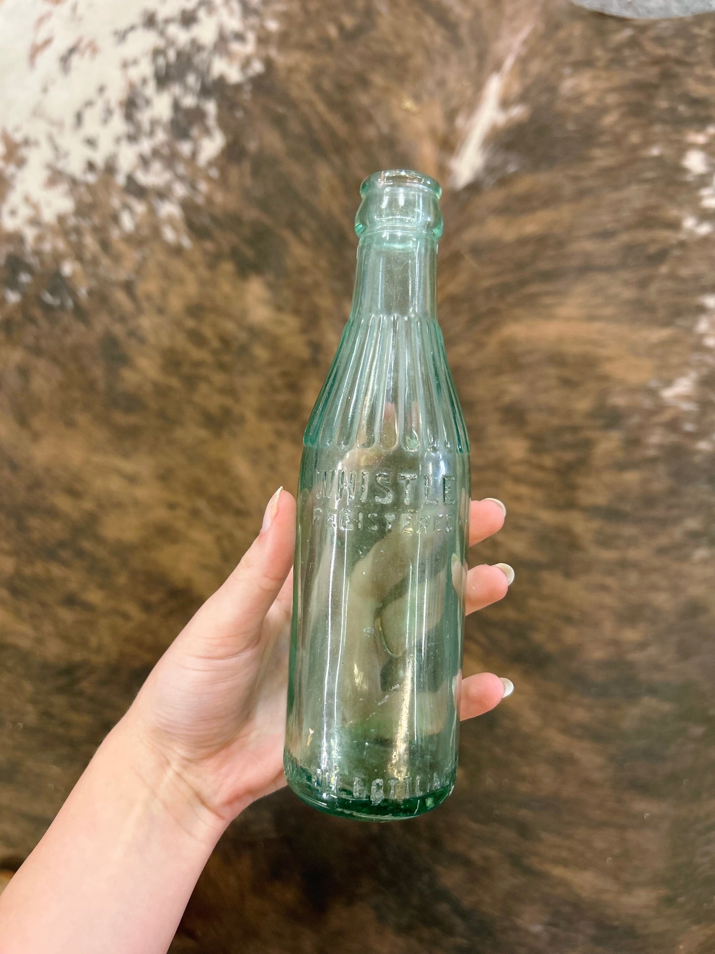 Vintage Whistle Bottling Company "Whistle Registered" Glass Bottle