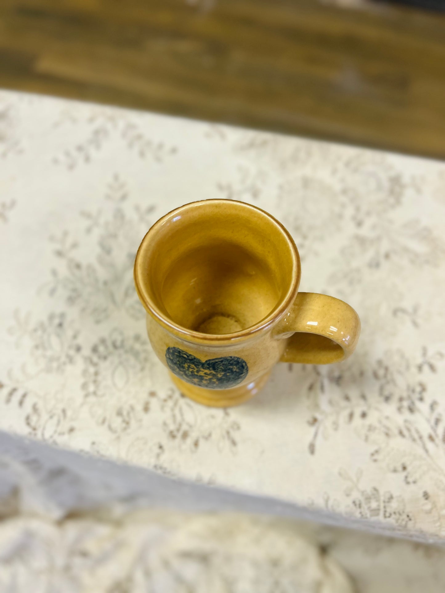 Vintage Pfaltzgraff Blue Heart Mug