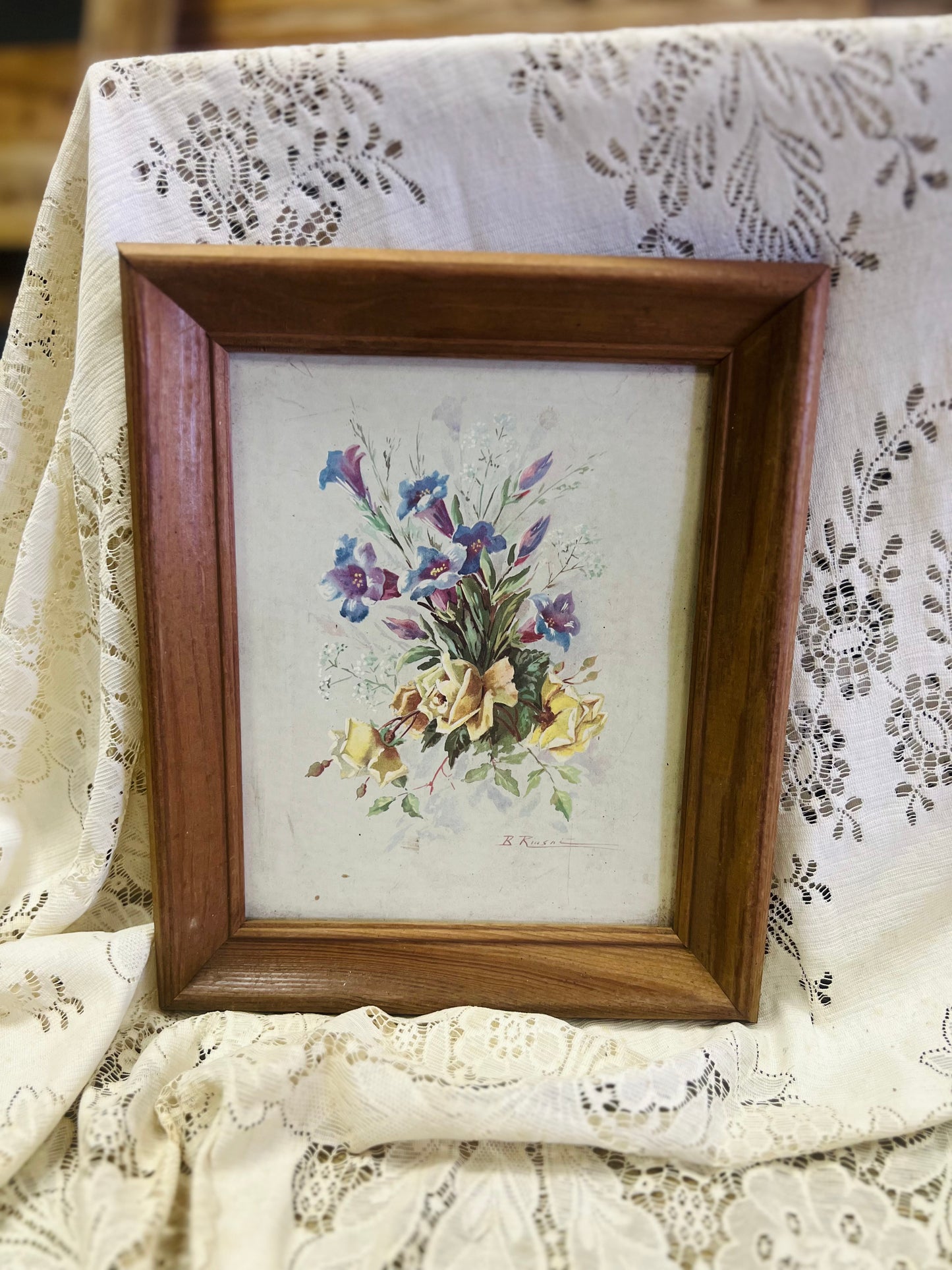 Vintage Floral Bouquet Framed Print