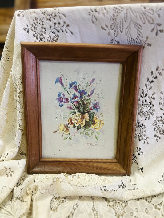 Vintage Floral Bouquet Framed Print