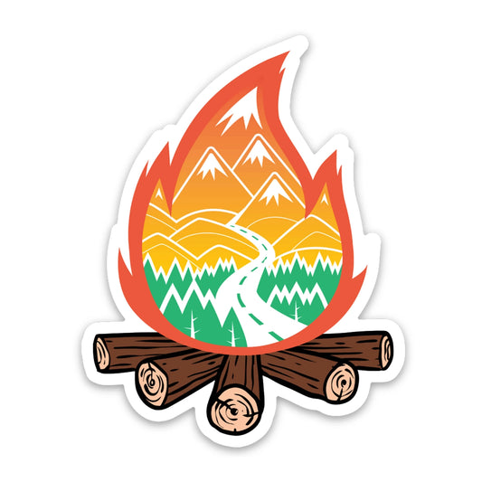 Campfire Sticker Road Trip