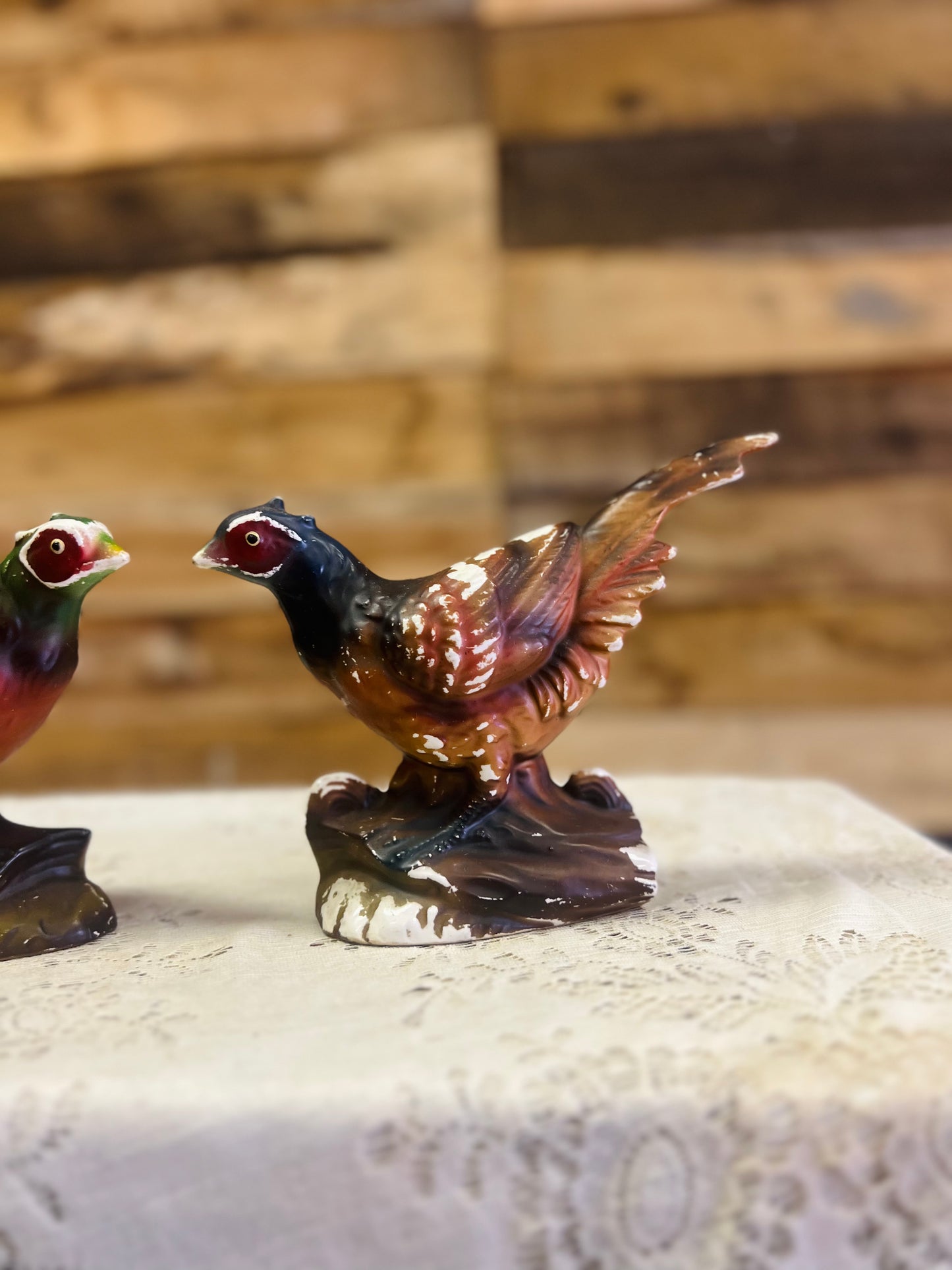 Vintage Set of Two Pheasants