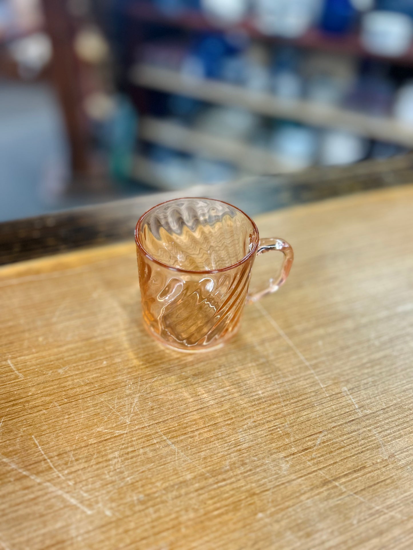 Vintage Pink Depression Glass Mug