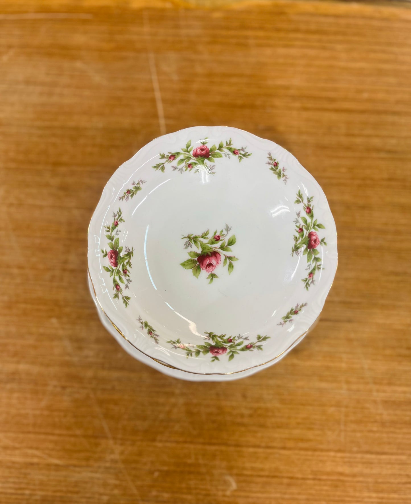 Vintage Johann Haviland Fine China Set With Moss Rose Print